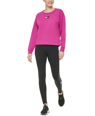 Tommy Hilfiger Women's Logo Sweatshirt Pink Size Small