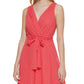 Tommy Hilfiger Women's Surplice Midi Dress Red Size 14