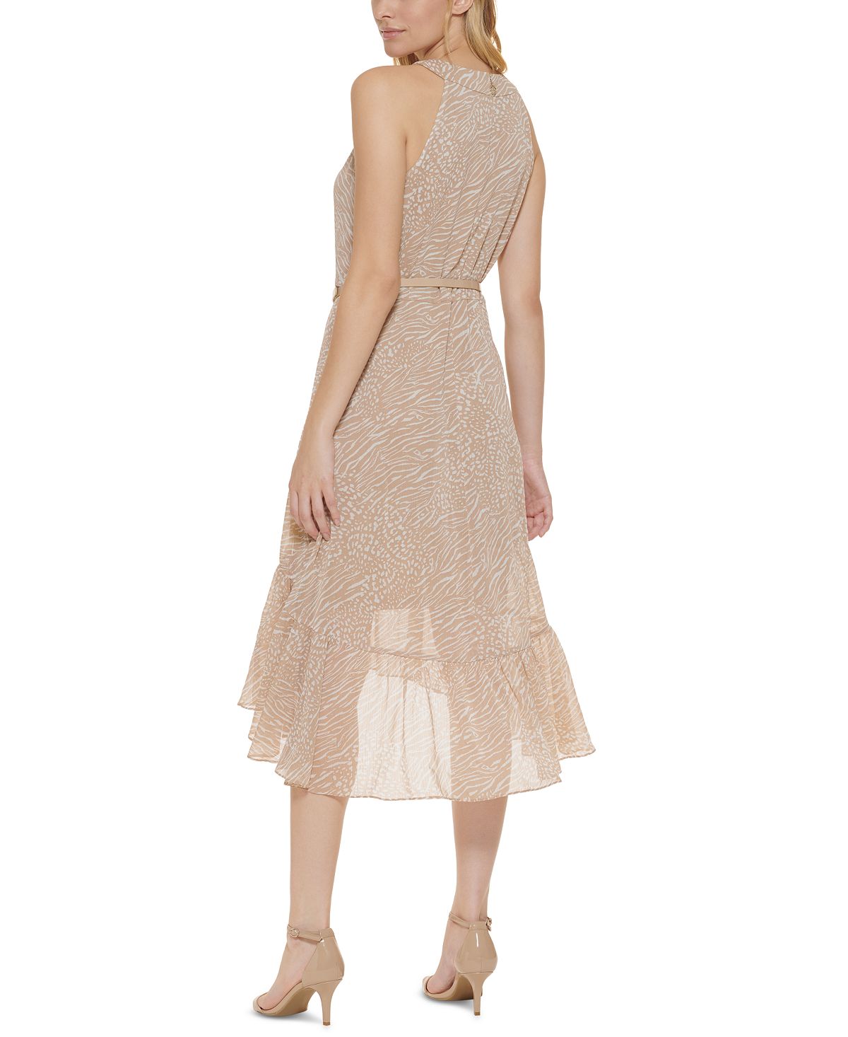 Tommy Hilfiger Women's Sleeveless Halter Dress Brown Size 14