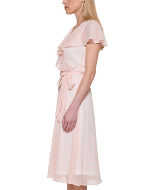 Tommy Hilfiger Women's Capelet Midi Dress Pink Size 14