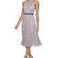 Tommy Hilfiger Women's Printed Belted Midi Dress Pink Size 8