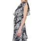 Tommy Hilfiger Women's Floral Print Fit & Flare Dress Blue Size 8