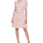 Tommy Hilfiger Women's Swiss Dot Fit & Flare Dress Pink Size 2
