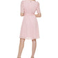 Tommy Hilfiger Women's Swiss Dot Fit & Flare Dress Pink Size 2