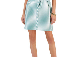 Tommy Hilfiger Women's Gingham Print Woven Dress Belted Size M