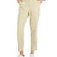 Tommy Hilfiger Women's Solid Cropped Utility Pants Brown Size Large