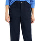 Tommy Hilfiger Women's Solid Cropped Utility Pants Blue Size X Small