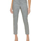 Tommy Hilfiger Women's Plaid Flex Fit Ankle Pants Gray Size 8