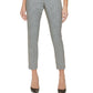 Tommy Hilfiger Women's Plaid Flex Fit Ankle Pants Gray Size 8