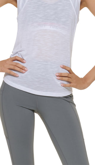 Tommy Hilfiger Women's Sport Mesh Panel Tie Back Top White Size X-Small