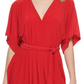 Tommy Hilfiger Women's Matte Jersey Pleated Midi Dress Red Size X-Large
