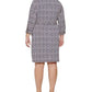Tommy Hilfiger Women's Geo Print Jersey Shirtdress Blue Size 18W
