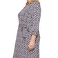 Tommy Hilfiger Women's Geo Print Jersey Shirtdress Blue Size 18W