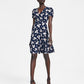 Tommy Hilfiger Women's Shirred Sleeve Surplice Dress Blue Size 6Petite