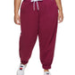 Tommy Hilfiger Women's Pocketed Tie High Waist Sweatpants Purple Size 2X