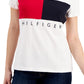 Tommy Hilfiger Women's Big Flag Logo T-Shirt White Size Medium