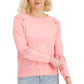 Tommy Hilfiger Women's Solid Lace TrimTop Pink Size Medium