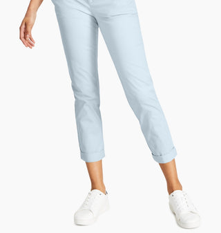Tommy Hilfiger Women's Th Flex Cuffed Chino Straight Leg Pants Blue Size 10