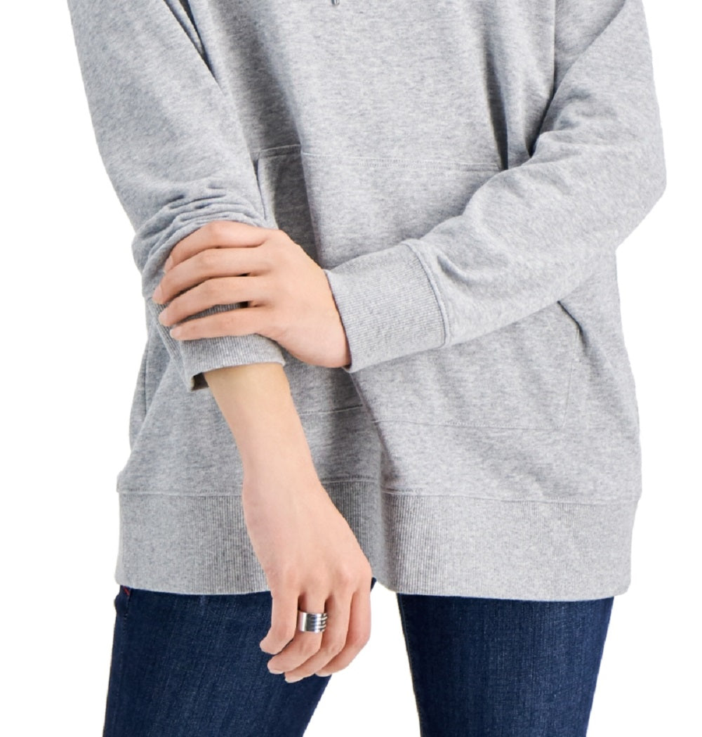 Tommy Hilfiger Women's Hoodie Tunic Gray Size Large