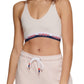 Tommy Hilfiger Women's Sport Strappy Logo Band Low Impact Sports Bra Pink Size Small