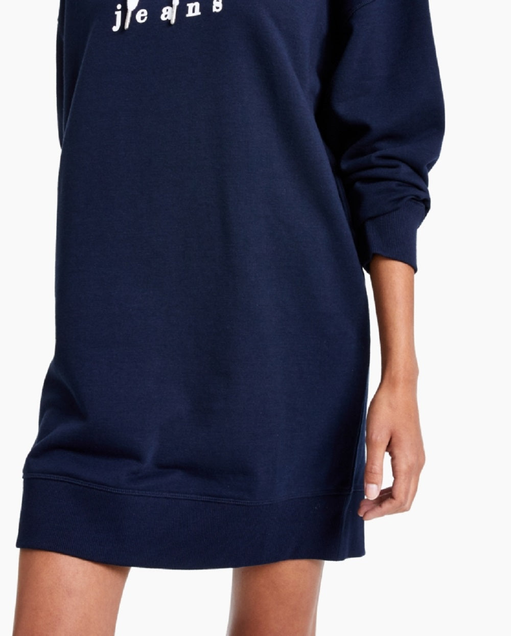 Tommy Jeans Women's Logo Hoodie Dress Blue Size Large