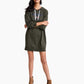 Tommy Jeans Women's Logo Hoodie Dress Green Size Medium
