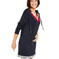 Tommy Jeans Women's Hooded Sweatshirt Dress Red Size Large
