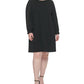 Tommy Hilfiger Women's Scuba Crepe Dress Black Size 22W