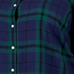 Tommy Hilfiger Women's Plaid Pointed Collar Button Down Top Blue Size 3X