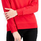 Tommy Hilfiger Women's Comfy Cozy Sweatshirt Red Size Small