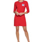 Tommy Hilfiger Women's 3/4 Sleeve Crew Neck ShorT-Shirt Dress Red Size X-Large