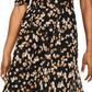 Tommy Hilfiger Women's Floral Print Chiffon Midi Dress Brown Size Small
