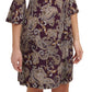 Tommy Hilfiger Women's Paisley Print Bell Sleeve Dress Purple  Size 12
