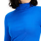Tommy Hilfiger Women's Cotton Turtleneck Top Blue Size Large