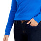 Tommy Hilfiger Women's Cotton Turtleneck Top Blue Size Large