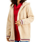 Tommy Hilfiger Women's Hooded Fleece Jacket Brown Size Medium