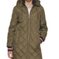 Tommy Hilfiger Women's Hooded Quilted Coat Green Size Large