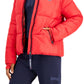Tommy Hilfiger Women's Sport Thumbhole Cuff Puffer Jacket Red Size X-Large