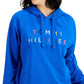 Tommy Hilfiger Women's Embroidered Raglan Hoodie Blue Size Large