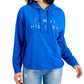 Tommy Hilfiger Women's Embroidered Raglan Hoodie Blue Size Large