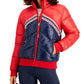 Tommy Hilfiger Women's Sport Colorblocked Puffer Jacket Red Size XX Large