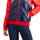 Tommy Hilfiger Women's Sport Colorblocked Puffer Jacket Red Size XX Large