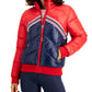 Tommy Hilfiger Women's Sport Colorblocked Puffer Jacket Red Size Small