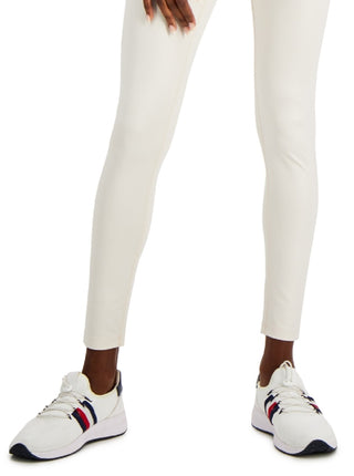 Tommy Hilfiger Women's High Rise Full Length Leggings White Size Large