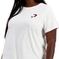 Tommy Hilfiger Women's Embroidered Double Heart T-Shirt White Size 3X