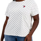 Tommy Hilfiger Women's Embroidered Heart Logo T-Shirt White Size 2X