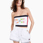 Tommy Jeans Women's Fused Logo Bandeau Top Red Size Large