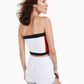 Tommy Jeans Women's Fused Logo Bandeau Top Red Size Large