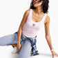 Tommy Jeans Women's Ribbed Tank Top Pink Size Large