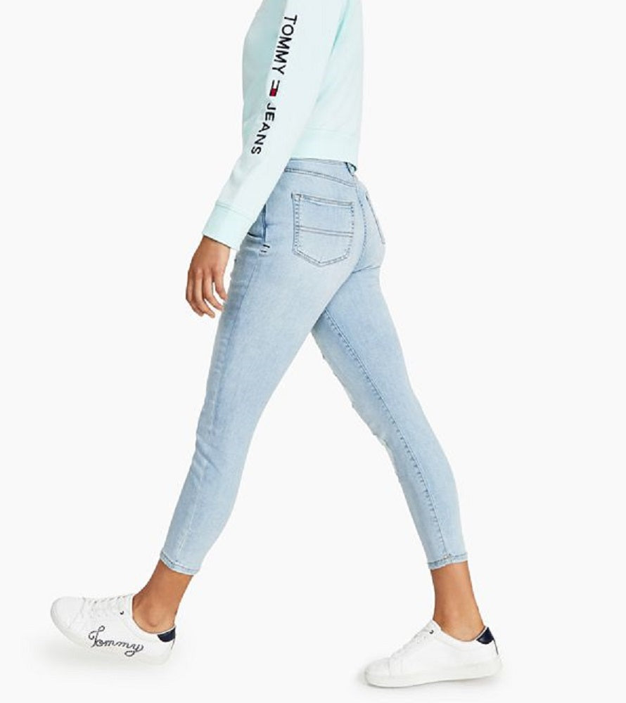 Tommy Jeans Women's Logo Sleeve Sweatshirt Blue Size X-Small